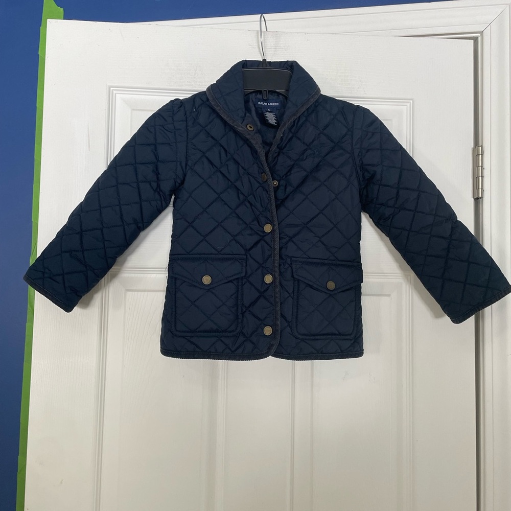 Ralph Lauren navy blue quilted barn jacket - size 5